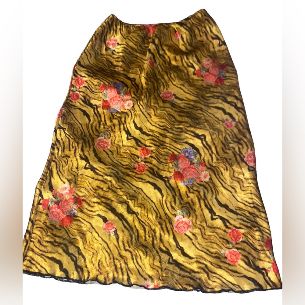 Vintage silky long skirt